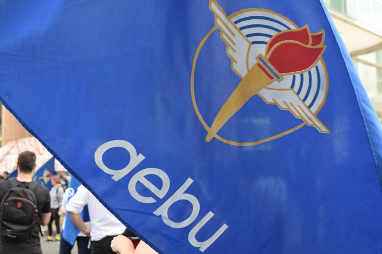 Movilización de AEBU | Foto: Ignacio Álvarez Vigna