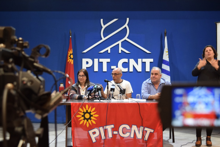 Autoridades del PIT-CNT | Foto: Ignacio Álvarez Vigna