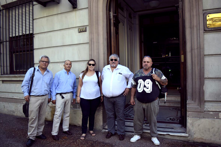 Delegación de AEBU, el viernes 2, ante el Ministerio del Interior.