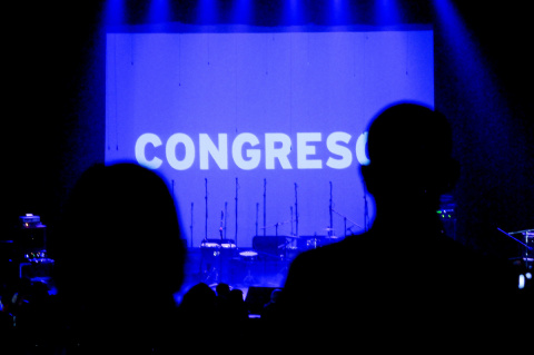 Apertura del XIII Congreso del PIT-CNT en el Teatro El Galpón | Foto: Javier Calvelo / adhocFOTOS (Archivo, 2018)