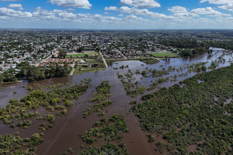 Inundación en la ciudad de Florida. Foto: Daniel Rodriguez /adhocFOTOS