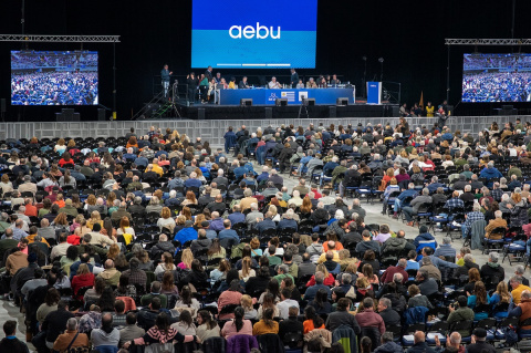 Asamblea general de AEBU en agosto de 2023 | Foto: Ricardo Antúnez / adhocFOTOS