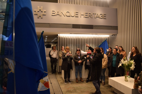 Asamblea y movilización en el banco Heritage | Fotos: Ignacio Álvarez Vigna