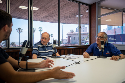 Roberto Allidi y Alfredo Alsamendi en Radio Camacuá | Foto: Javier Pérez Seveso