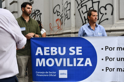 Movilización en BROU Paso Molino | Fotos: Ignacio Álvarez Vigna