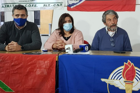 Martín Ford, Sandra Hernández y Pablo Andrade ayer, en la Seccional Florida de AEBU | Foto: Libertador Midia Group
