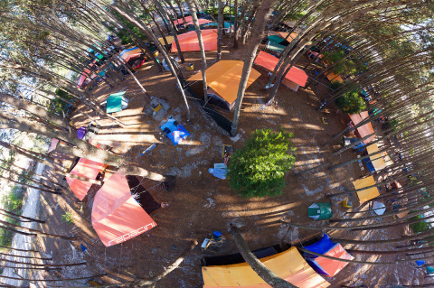 Imagen aérea del Parque Vacacional Piriápolis de AEBU | Foto: Bruno Drone (Archivo, 2018)