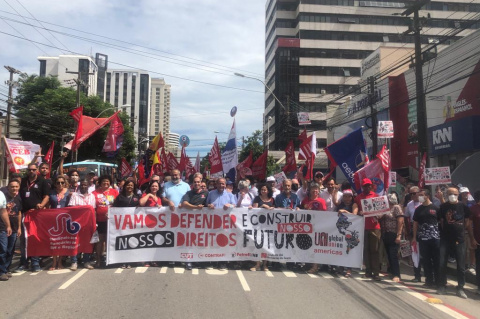 Marcha de UNI Américas por calles de Fortaleza (Brasil)