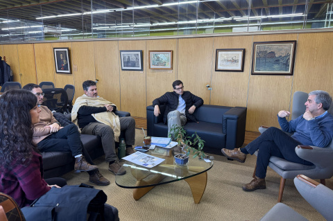 Delegación de AEBU en reunión con el intendente de Rivera.