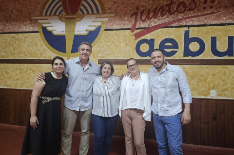 Dirigencia del Seccional Artigas junto al secretario del interior, Martín Ford