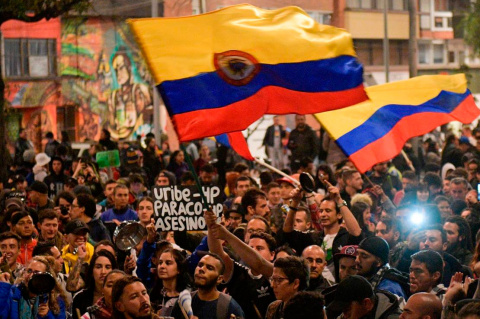 Manifestación contra las medidas económicas del Gobierno colombiano | Foto: El Universal de México