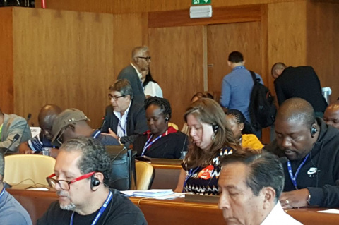Fernando Gambera se dirige a la Conferencia Internacional del Trabajo de la OIT, en Ginebra.