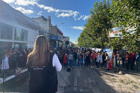 Acto del 1° de mayo en Las Piedras | Foto: AEBU Seccional Las Piedras