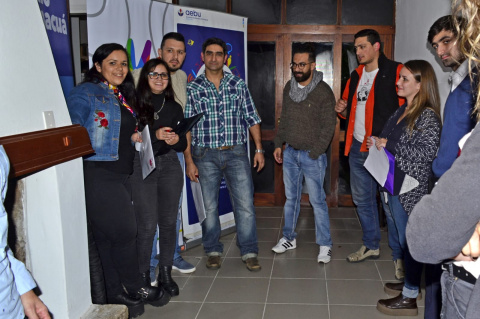 Integrantes de la Comisión de Jóvenes en la Seccional Rivera de AEBU | Foto: Carlos Peres